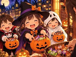 「お菓子をくれなけきゃいたずらするぞ！」…