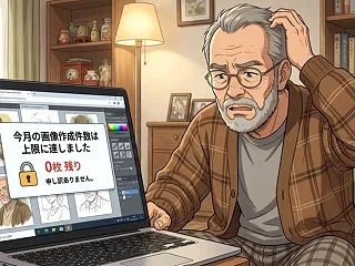 生成AIでイラストが作成できず、困った・…