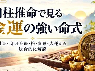 四柱推命で金運が強い命式とは？正財・偏財…