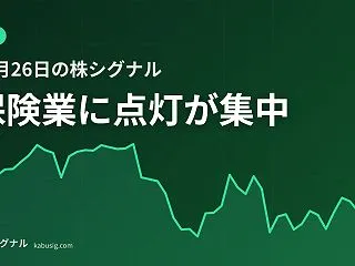 10月26日の株シグナル｜保険業に点灯が…