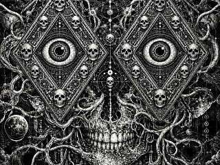 髑髏と目（SKULL LINE WORK…