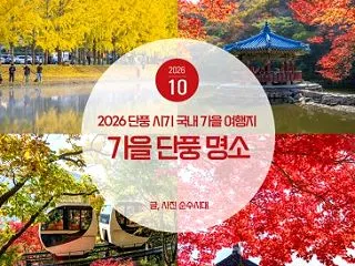 2026 단풍시기 가을여행지 가을 단…