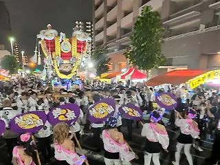 【迫力の宮入】開口神社 八朔祭 宵宮｜芦…