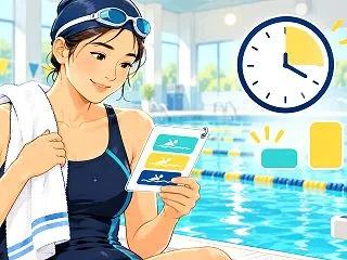 水泳の予定メニューが終わらない日｜時間が…