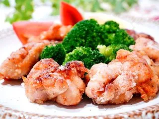 鶏のから揚げ＆もやしのカレーじょうゆマリ…