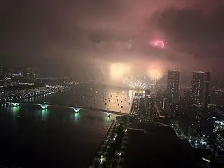 何年かぶりの東京湾花火大会