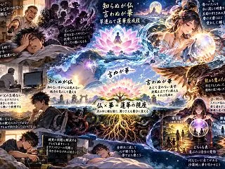 言わぬが華 知らぬが仏 草連ねて妙法蓮華…