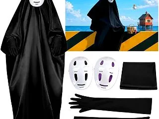 「カオナシ」をイメージしたハロウィン仮装…