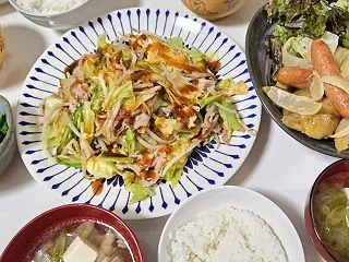 お好み焼き風野菜炒めでおうちごはん♪