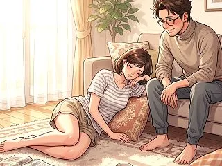 無料動画：夫の目の前で裸を晒す清楚な美熟…