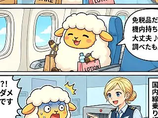 国内線乗り換え時の液体物（免税品）持ち込…
