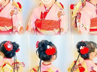 七五三 7歳 カチモリヘア 大阪堺市