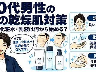40代男性の冬の乾燥肌対策｜洗顔・化粧水…