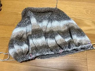 トップダウンセーターのヨーク完成～