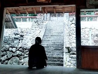 忌部舞の奉納のあとの神様を感じる時間