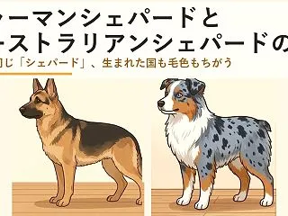 ジャーマンシェパードとオーストラリアンシ…
