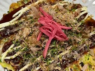 お好み焼きの夕飯
