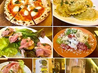 ピッツェリアで泡だの白だの