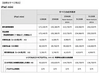 ドコモオンラインショップ、「iPad m…