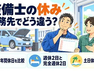 整備士は休みが少ない？年間休日・土日休み…