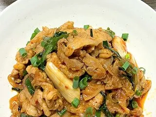 豚キムチ定食【おひとり様レシピ】