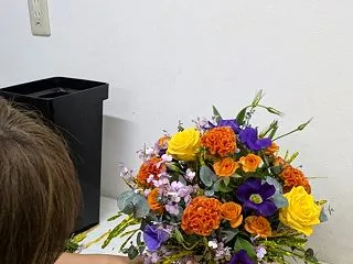ビタミンカラーの可愛いハロウィンアレンジ…