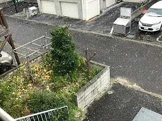 札幌で初雪❄