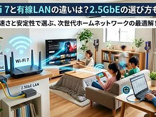 Wi-Fi 7と有線LANの違いは？2.…