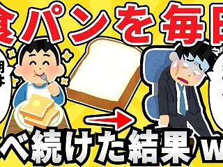  【注意】食パンを主食に10年間食べ続け…