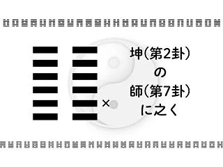 坤(第2卦)の師(第7卦)に之く：役割が…