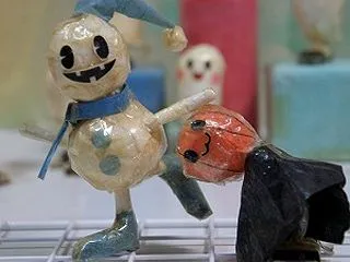 10月のちりがみ細工～ハロウィン関連の人…