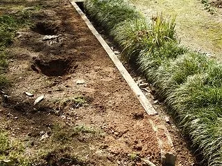 溝の補修工事