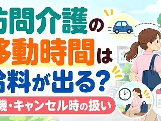 訪問介護の移動時間は給料が出る？待機・キ…