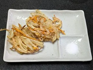 キクイモのかき揚げを作ってみた！卵なしで…