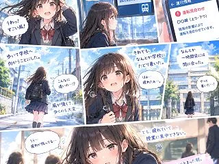「強風で電車が止まった朝！歩いて学校へ」