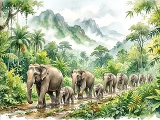 野生のアジアゾウは国内300〜400頭に…