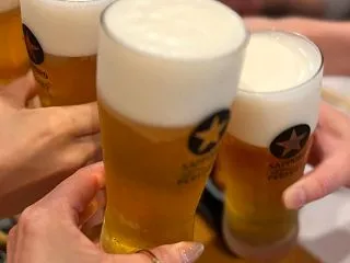 娘夫婦とご両親と乾杯…山形駅前くに蔵