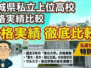 【宮城県 私立上位高校 合格実績比較】