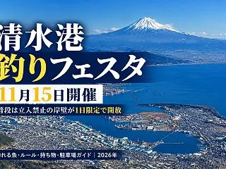 清水港・日の出ふ頭の「釣りフェスタ」次回…