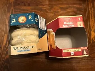 ホワイトチョコのバームクーヘン