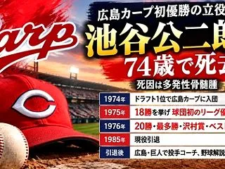 カープ初優勝に貢献・池谷公二郎さん74歳…