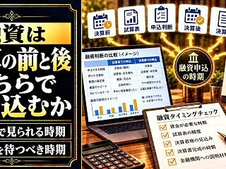 融資は決算の前と後、どちらで申し込むか｜…