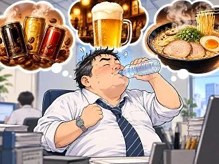 水を飲む生活。