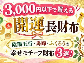 3,000円以下で買える開運長財布｜陰陽…
