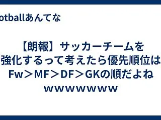 【朗報】サッカーチームを強化するって考え…