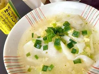 水餃子のスープ×ガーリックゆずこしょう