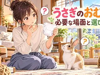 うさぎのおむつは必要？介護・術後・部屋ん…
