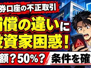 【騒然】証券会社の「不正取引補償」を比較…