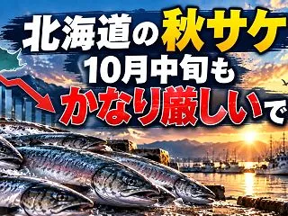 北海道の秋サケ、10月中旬もかなり厳しい…