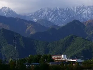 北アルプス初冠雪